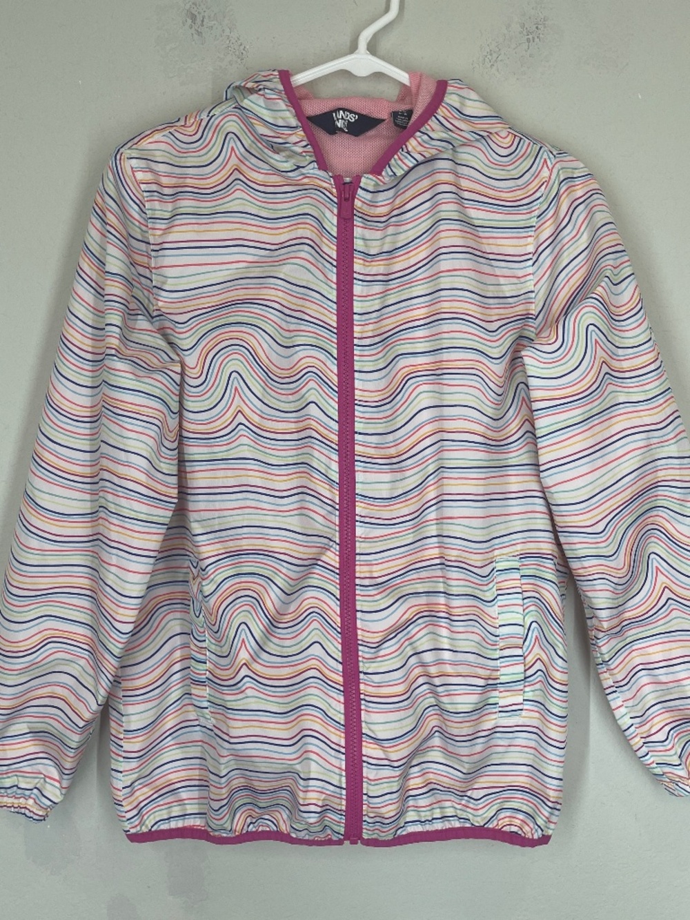 Lands' End Girl's Hooded Jacket Size XL 14-16 Lightweight Full Zip